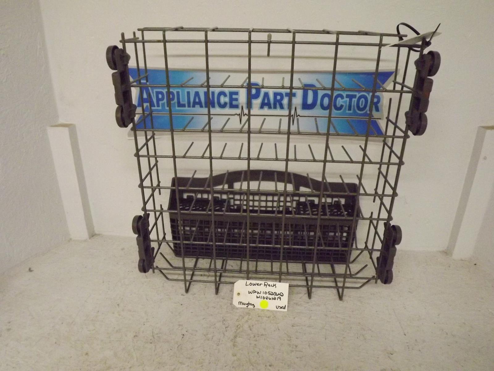 Maytag Dishwasher WPW10525642 W10861219 Lower Rack Used Maytag Dishwasher WPW10525642 W10861219 Lower Rack Used